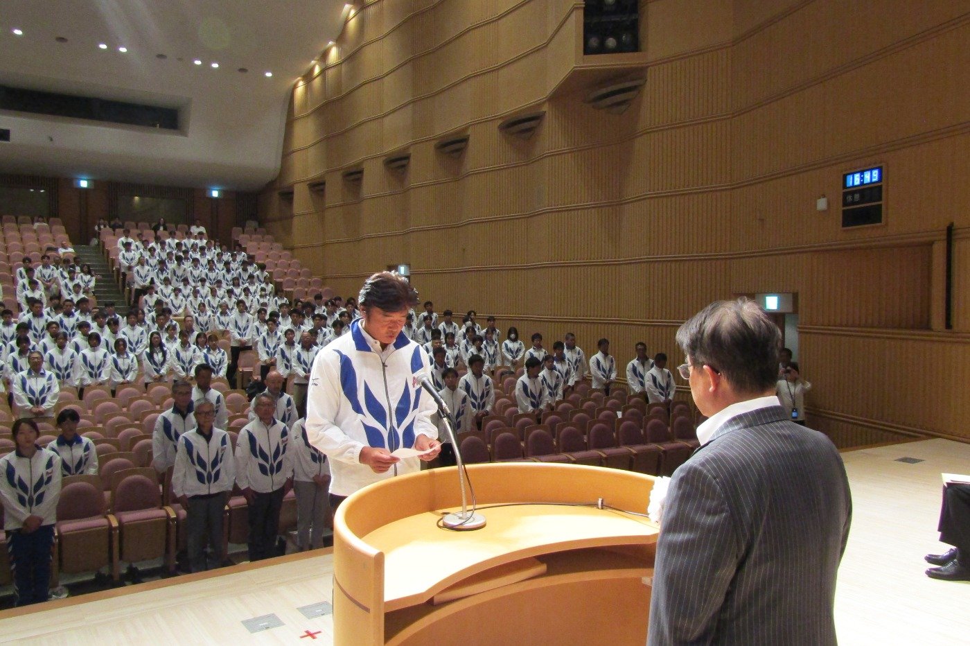 団長挨拶の様子