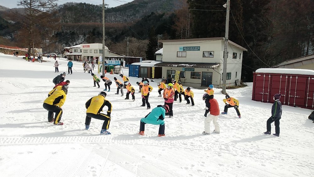 長野でスキー練習